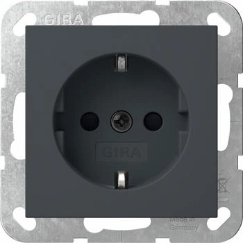 Gira 438328 Steckdose 1f anth mt UP m.BS IP20