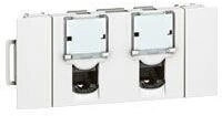 Legrand 076546 Mosaic 1-fach RJ45 Kat 6A FTP Snap-On 3-modulig Farbe: Ultraweiß 1 - 5 Stück
