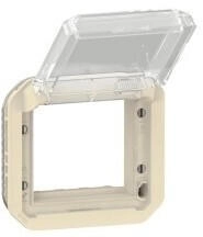 Legrand 069838L Plexo New Einsatz Mosaic Adapter mit transparentem Klappdeckel arbe:Beige 1