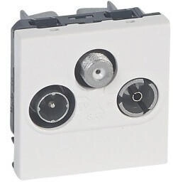 Legrand 079296 Mosaic TV/R/SAT-Dose 2-modulig Farbe: Aluminium 1