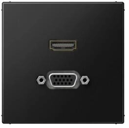 Jung MALS1173SWM Multimedia-Anschlusssystem HDMI / VGA Serie LS graphitschwarz matt
