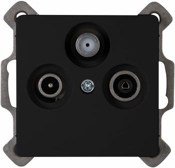 Kopp 921450085 PARIS - Antennensteckdose TV/RF/SAT Farbe: mattschwarz