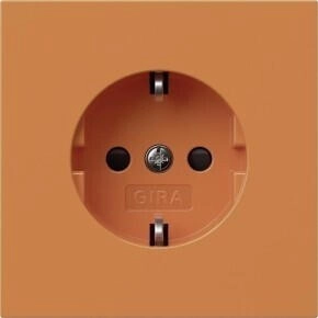 Gira 4453709 SCHUKO-Steckd. SP ZSV Flächenschalter Orange