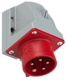 PCE 515-6tt CEE-Wandgerätestecker 16A 5p 6h IP44 TT 5156tt