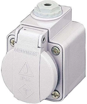 Mennekes 10081 Wandsteckdose SCHUKO16A2p+E 230V IP44 GR