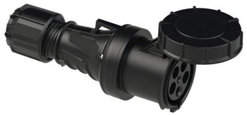 PCE 235-6xs CEE-Kupplung 63A 5p 6h IP67 POWER TWIST schwarz 2356xs
