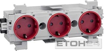 Tehalit Steckdose 3-fach rt GS3001 vrt