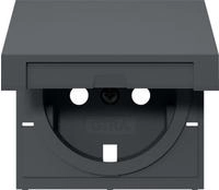 Gira 492228, Gira 492228 Abdeckung f&uuml;r SCHUKO-Steckdose mit Klappdeckel System 55