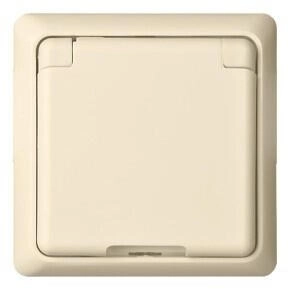ELSO 255030 Steckdose mit Klappdeckel 16A RENOVIERUNG komplett Schraubklemme perlweiß
