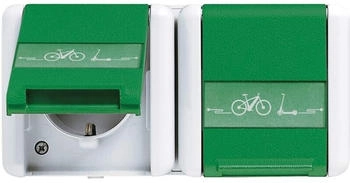 Jung SCHUKO® Doppelsteckdose 16A/250V WG 800 (Referenz: 8220GNNAWEB)