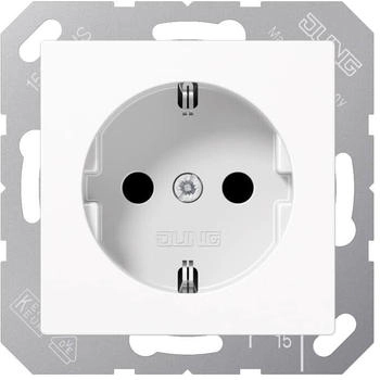 Jung A1521BFWW SCHUKO® Steckdose (Thermoplast bruchsicher) Alpinweiß Serie A