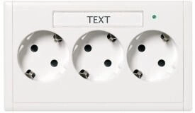 Schneider Electric 3-fach Steckdose Master Schriftfeld Kanal grüne LED Anzeige CYB-PS weiß RAL9016 5940250