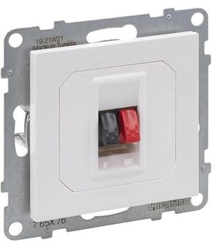 Legrand SEANO Lautsprecher-Anschluss 1-fach mit Federklemmen (Rot/Schwarz) Farbe: Ultraweiß 765176