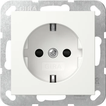 Gira SCHUKO-Steckd. SH o.Kr.SRK Reinweiß m 438327