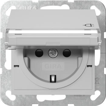 Gira SCHUKO-Steckdose gr Grau m 4557015