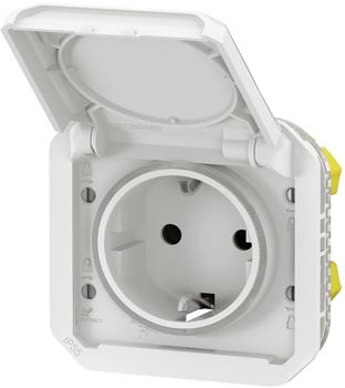 Legrand 069640L Plexo New Einsatz Schutzkontakt-Steckdose Steckklemmen EB IP44 IK08 Ultraweiß 1