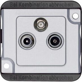 Merten 259160 Sat-Antennendose 3fach mattsilber PANZER