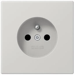 Jung LS1520FKILG Steckdose französisch/belgisches System 16 A 250 V ~ SAFETY+ Duroplast Serie LS lichtgrau