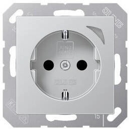 Jung BTA1521SEAL HOME SCHUKO® Steckdose Energy, 16 A 250 V ~, mit Funktionsanzeige, SAFETY+, Serie A, aluminium