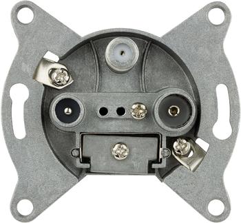 REV-Ritter TECHNIK SAT Dose markenkompatibel mit Busch Jäger Gira Jung und Merten Unterputz silbern Einzelartikel