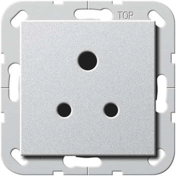 Gira 277226 Steckdose Round Pin 5 A System 55 Farbe Alu