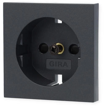 Gira 492128 Abdeckung für SCHUKO-Steckdose 16 A 250 V~ mit Shutter System 55 Anthrazit