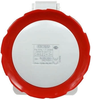 Gewiss HP - Base/S geneigte 10O HP 3-polig + neutral + Erde 32 A 400 V 6h IP67