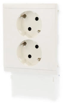 Schneider Electric Thorsman CYB-PS Doppelsteckdose für Kanaleinbau ohne Schriftfeld weiß (5951512)