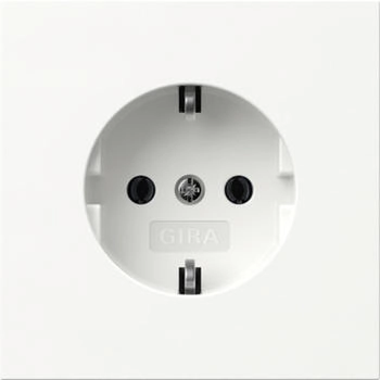 Gira 418070 SCHUKO-Steckd. SRK Flächenschalter Reinweiß