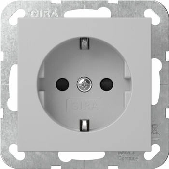 Gira SCHUKO- Steckdose SH o. Kr. SRK 55 Grau m 4383015