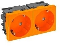 OBO Bettermann 6120485 Steckdose 33° 2-fach Schutzkontakt Connect 45 250V 10/16A Polycarbonat reinorange RAL 2004 STD-D3SC ROR2