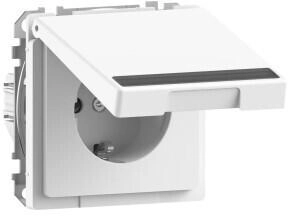 Merten MEG2312-6035 SCHUKO-Steckdose m. Klappd. u. Schriftf., BRS, StK, Lotoswei&szlig;, System Design MEG23126035