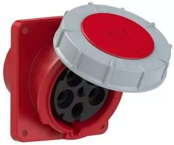 PCE 445-6 CEE-Anbausteckdose schräg (120x130) 125A 5p 6h IP67 POWER TWIST 4456