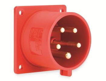 PCE 625-6 CEE-Anbaugerätestecker 70x70 gerade 32A 5p 6h IP44 6256
