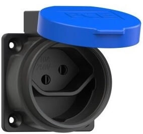 PCE Aufputz-Steckdose IP55 Schwarz/Blau