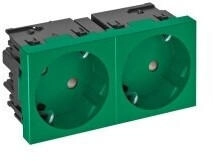 OBO Bettermann Geräteeinsatz 2fach Steckdose 90 x 45 x 40 mm Grün