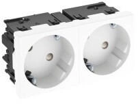 OBO Bettermann Geräteeinsatz 2fach Steckdose 90 x 45 x 40 mm Weiß