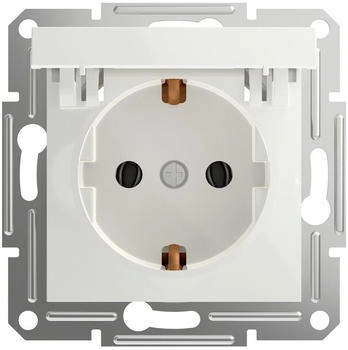 Schneider Electric Steckdose mit Klappdeckel Asfora Weiß (RAL 9003)