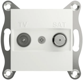 Schneider Electric TV-SAT Enddose Asfora Weiß (RAL 9003)