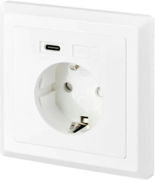 Sygonix Unterputz-Steckdose Power Delivery erhöhter Berührungsschutz mit USB-C Weiß