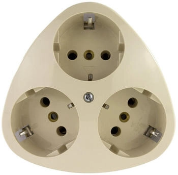REV-Ritter 3fach Aufputz-Steckdose IP20 Weiß