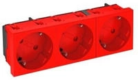 Obo Bettermann Steckdose 33&deg;, 3-fach Schutzkontakt 250v, 10/16a Polycarbonat
