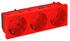 OBO Bettermann Geräteeinsatz 3fach Steckdose 135 x 45 x 42 mm Rot