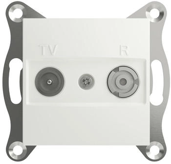 Schneider Electric TV- Radio-Enddose Asfora Weiß (RAL 9003)