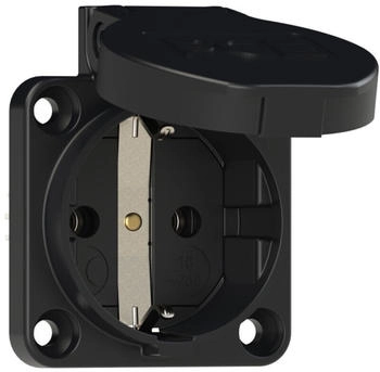 PCE Anbau-Steckdose IP54 Schwarz