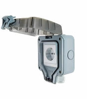 Schwaiger Au&szlig;ensteckdose IP66 1-Fach Schuko-Unterputzdose