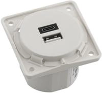 BERKER Integro USB-Ladesteckdosen - USB-A, USB-C wei&szlig; matt