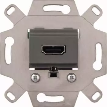 Merten HDMI-Anschlussdosen-Einsatz 1-fach, mausgrau (MEG4583-0000)