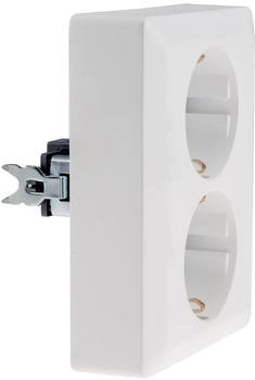 ChiliTec MILOS Schutzkontakt-Steckdose 2-fach 250V~/16A wei&szlig; matt (23717)