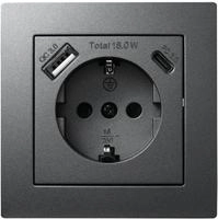 McPower 1535384, McPower Schutzkontakt-Steckdose ''Flair'' 1x USB-C - 18W...